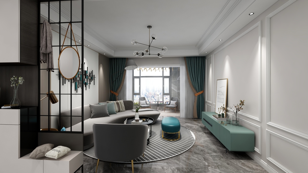 建業(yè)城 120平 現(xiàn)代輕奢風格 15萬