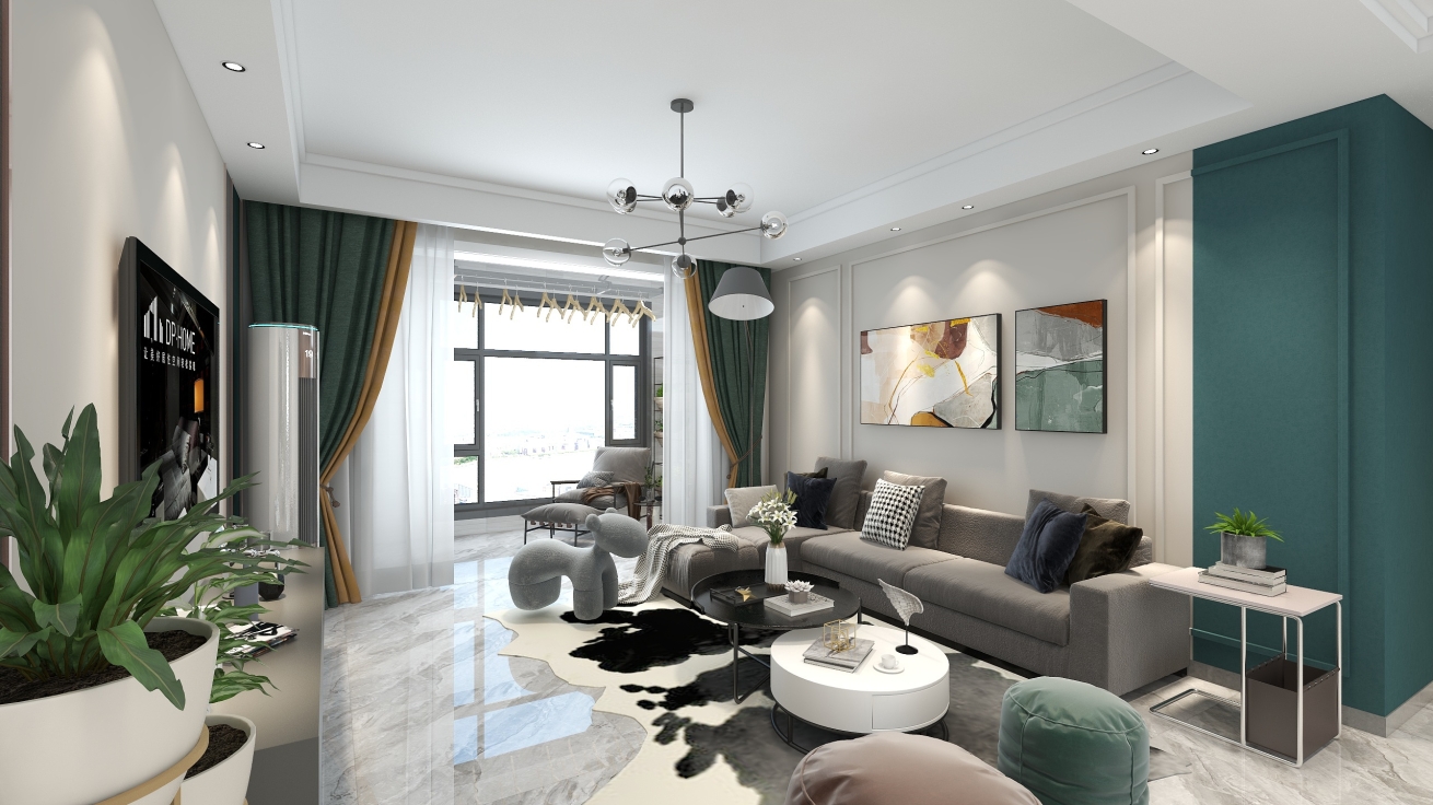 中樂百花公館 140平 現(xiàn)代輕奢風格 20萬